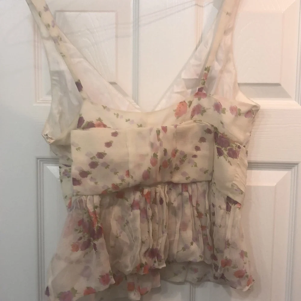 Tracy Reese floral peplum top - Picture 3 of 6